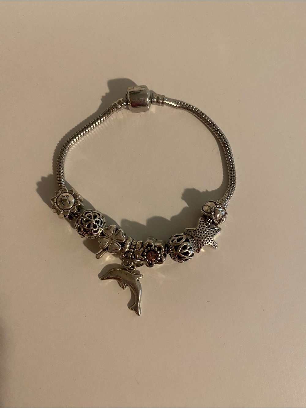 Silver Dolphin Charm Bracelet - Women Jewelry